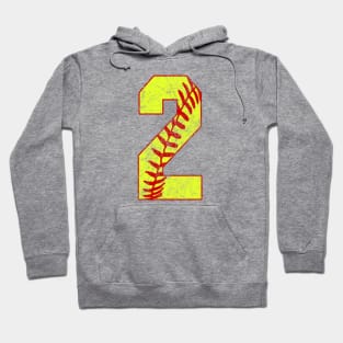 Fastpitch Softball Number 2 #2 Softball Shirt Jersey Uniform Favorite Player Biggest Fan Hoodie